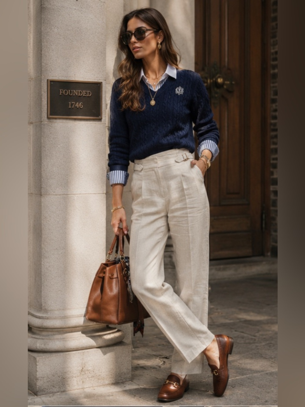 J.Crew Slim-fit Flare Pant in Stretch Linen Blend old money quiet luxury preppy